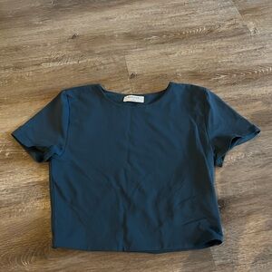 Aritzia Babaton Blue Crop